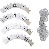 3D-Uhr mit beweglichem Zahnrad, Retro, groe hngende Zahnraduhr, rotierendes mechanisches Stundenrad, Wandkunst, dekorative Uhr, Silber von EOSNOW