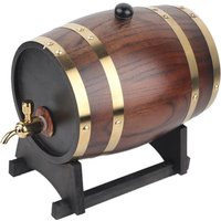 3L Retro -Stil Oak Holz Rotwein Brandy Whisky Fass Fass Eimer -Bucket -Behälter mit Wasserhahn - Eosnow 3L Retro -Stil Oak Holz Rotwein Brandy Whisky Fass Fass Eimer -Bucket -Behälter mit Wasserhahn - Eosnow von EOSNOW