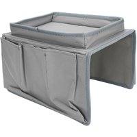 4 Taschen Sofa Armlehne TV Fernbedienung Organizer Sessel Couch Tasche mit Getrnkehalter TablettGrau von EOSNOW