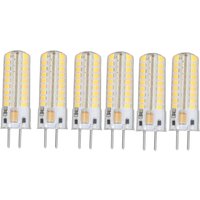 Eosnow - 6pcs GY6.35 LED-Glühbirne 7W ac DC12V 700 lm 72 LEDs 360 Grad Maislicht für Anhängerlampen Deckenmarke warmes Licht (2700K-3000K) von EOSNOW