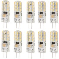 Eosnow - 10 Stück G4 LED-Leuchtmittel mit doppeltem Fußsockel, 1,5 w, AC110 v, 110 lm, Silikon-Glühbirne für Landschaftsbeleuchtung, Hof, weißes von EOSNOW