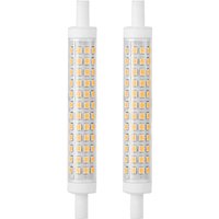 Eosnow - 2 Stück r7s 10 w 120 LED-Leuchtmittel, doppelseitig, Halogenlampe, Ersatz, AC85–265 v (warmwei) von EOSNOW