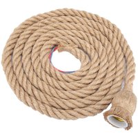 Decdeal 3m E27 Vintage Hanfseil Deckenleuchte Sockel Hängelampe Lampenfassung 85-265V von EOSNOW