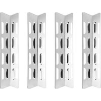 Eosnow - 4 Stück Edelstahl-Gasgrill-Ofen-Wärmeplatte, Wärmezelte, Deflektor, Brenner-Abdeckung, Zubehör von EOSNOW