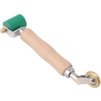 Eosnow 40 mm Silikon-Nahtroller mit doppeltem Verwendungszweck, Messingrad, Holzgriff, Tapeten-Flachnahtroller für PVC-TPO-Schweißen, Grün Eosnow 40 mm Silikon-Nahtroller mit doppeltem Verwendungszweck, Messingrad, Holzgriff, Tapeten-Flachnahtroller für PVC-TPO-Schweißen, Grün von EOSNOW