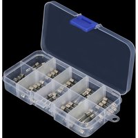 Eosnow - 50 Stück 10 Werte, flinke Glasrohrsicherung, flinker Sicherungskasten, sortiertes Set, 20 mm von EOSNOW