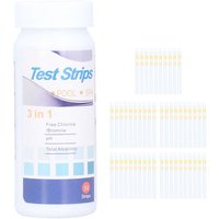 Eosnow - 50 Stück 3-in-1 Spa-Poolwasser-Teststreifen, freies Chlor/Brom-PH-Alkalinitätstestpapier von EOSNOW