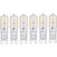 Eosnow - 6 Stück G9 LED-Leuchtmittel, 5 w, transparente Abdeckung, 22 LEDs, dimmbar, G9-Glühbirne für Deckenleuchte, Wandleuchte, Tischleuchte, von EOSNOW