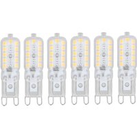 6 Stück G9 LED-Leuchtmittel, 5 w, transparente Abdeckung, 22 LEDs, dimmbar, G9-Glühbirne für Deckenleuchte, Wandleuchte, Tischleuchte, natürliches von EOSNOW