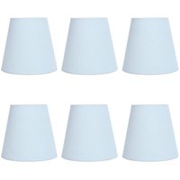 6 Stück Stoff-Lampenschirm zum Aufstecken, einfache, moderne Stoff-Tisch-/Stehlampenabdeckung für E14-Glühbirnen - Eosnow von EOSNOW