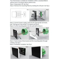 Eosnow 95–240 V programmierbarer Thermostat, 5+1+1, sechs Perioden, Touchscreen-LCD mit Hintergrundbeleuchtung, Wasser-/Gaskesselheizung, von EOSNOW