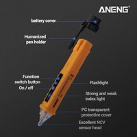 Eosnow - Aneng VD802 Nichtkontakt Wechselstrom-Spannungsdetektor-Testermesser 12V-1000V Stiftstil Elektrischer Indikator LED-Outlet-Dektetor-Sensor von EOSNOW