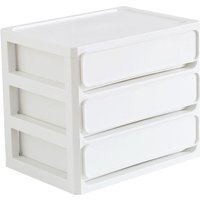 Eosnow Aufbewahrungsschublade, mehrschichtig, stapelbar, staubdicht, Schreibtisch-Aufbewahrungsbox, Organizer für Studentenwohnheim, Heimkosmetik, 3 von EOSNOW