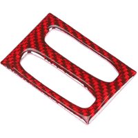 Eosnow Aufkleber für Lüftungsschlitze in der Mittelkonsole aus Kohlefaser, passend für Mercedes Benz C-Klasse W204 11–14, Rot von EOSNOW