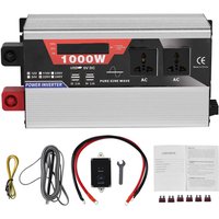 Eosnow - Auto-Sinus-Wechselrichter, 1000 w, led, dc 12 v zu ac 220 V-240 v, 6 x 2,1 a, usb, mit Fernbedienung, Dual-Lüfter von EOSNOW