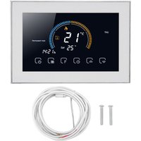 Eosnow BHT 8000 GB intelligenter programmierbarer Thermostat, Sprach-APP-Steuerung, Raumthermostat mit LCD-Touchscreen, AC 95–240 V, Wei von EOSNOW