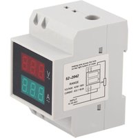 Digitales Spannungs-Amperemeter, Din-Schiene, hohe Genauigkeit, Doppelanzeige, Voltmeter, Amperemeter, AC80–300 v, AC0–99,9 a - Eosnow von EOSNOW