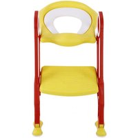 Eosnow Harter Toilettenstuhl für Babys und Kleinkinder, verstellbarer Sicherheits-Toilettensitz (Rot Gelb) von EOSNOW
