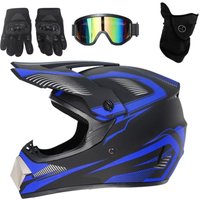 Eosnow Motocross Helm Full Face Off Road Elektro Dirt Bike Motorrad Mountain mit Schutzbrille Handschuhe Abdeckung von EOSNOW
