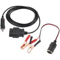 Eosnow OBD II Fahrzeug-ECU-Notfall-12-V-Stromversorgungskabel, Speicherschoner mit Clip von EOSNOW
