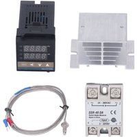 Eosnow PID -Temperaturcontroller Kit 0‑400 ℃ wasserdichte hohe Genauigkeit Rex C100 Controller für Farm 100V -240V 40A von EOSNOW