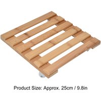 Eosnow Pflanzenroller-Basisständer, quadratisch, mit 360° abnehmbarem Lenkrad für Blumentopf, 25 x 25 cm, S von EOSNOW