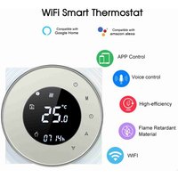 Eosnow Programmierbarer Gaskessel-Heizungsthermostat, Trockenkontakt-Temperaturregler, Touchscreen-LCD mit Hintergrundbeleuchtung, Sprachsteuerung, Eosnow Programmierbarer Gaskessel-Heizungsthermostat, Trockenkontakt-Temperaturregler, Touchscreen-LCD mit Hintergrundbeleuchtung, Sprachsteuerung, von EOSNOW