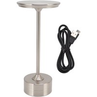 Eosnow Schnurlose Tischlampe wiederaufladbar 2000mAh 3 Stufen Helligkeit tragbarer USB C LED Metall -Nacht Silber von EOSNOW