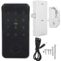 Eosnow Smart Keyless Fingerabdruck Digitales Passwort Elektronisches Schloss für Schrank-Aktenschrank (Silber) von EOSNOW
