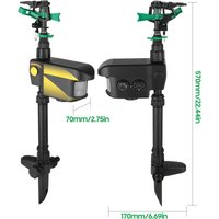 Solar Power Motion-aktiviertes Sprinkler Tierschutz mit 3 Zeitmodi Verstellbarer Sprühwinkel & Streuelabstand für Gartenfarm - Eosnow Solar Power Motion-aktiviertes Sprinkler Tierschutz mit 3 Zeitmodi Verstellbarer Sprühwinkel & Streuelabstand für Gartenfarm - Eosnow von EOSNOW