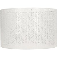 Eosnow Trommel-Lampenschirm, E27, E14, Clip-Tannenblattform, ausgehhltes Metall, dekorative Lampenschirmabdeckung für Tisch, Wand, Deckenleuchte, Wei von EOSNOW