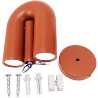 Eosnow U-frmige Wandleuchte aus Eisen, ABS, nordisches modernes warmes Licht, dekorative Wandlaterne in U-Form für den Hotelflur, 85 bis 265 V, Orange von EOSNOW