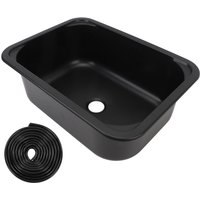 Eosnow - Wohnmobil-Spüle, 12 l Fassungsvermgen, 15 x 11 5,7 Zoll, Einzelbecken aus Edelstahl mit 40 mm Abflussloch für Boot, Wohnwagen, Wohnmobil Eosnow - Wohnmobil-Spüle, 12 l Fassungsvermgen, 15 x 11 5,7 Zoll, Einzelbecken aus Edelstahl mit 40 mm Abflussloch für Boot, Wohnwagen, Wohnmobil von EOSNOW