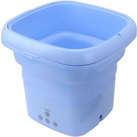 Faltbare Waschmaschine, tragbare Mini-Eimer-Wäschewaschmaschine mit schwarzem Deckel für Wohnmobil-Reisewohnung, 100 bis 240 v, blauer EU-Stecker von EOSNOW