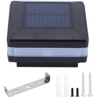 Led Post Light Solar Power Double Color Induktion Zaunkappe Säule Lampe IP65 wasserdichtes Schwarz (warmes weißes Blau) - Eosnow von EOSNOW