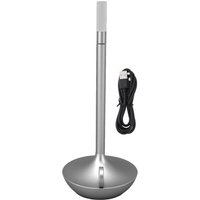 Schnurlose Tischlampe Innovative Kerzenform 3 Stufen Helligkeit dimmbar wiederaufladbares led -Schreibtisch Silber - Eosnow von EOSNOW
