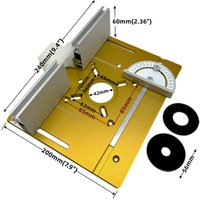 Set von 3 Routertisch -Einsatzplatten Aluminiumlegierung Holzfräsen Flip Board Trimmmaschine Gravur Hilfswerkzeug Holzbearbeitungsbänke - Eosnow von EOSNOW