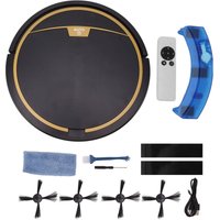 Ultra dünner vollautomatischer Roboterstaubsauger Smart Roboter für Staub Haarflusenschwarz mit Wassertank 32 x 35 cm - Eosnow von EOSNOW