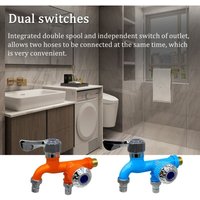 Waschmaschine Wasserhahn 1 in 2 Out Doppelschalter 1/2in -Gewinde multifunktional für Balkon Badezimmer - Eosnow Waschmaschine Wasserhahn 1 in 2 Out Doppelschalter 1/2in -Gewinde multifunktional für Balkon Badezimmer - Eosnow von EOSNOW
