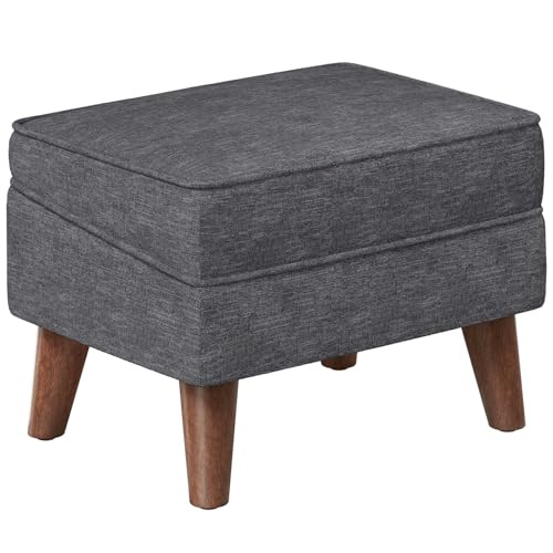 EOSVALO Sitzhocker mit Stauraum, weicher Trittbank, Fußstütze und Sitz, Fußstütze für Wohnzimmer, Schlafzimmer, Studentenwohnheim (Hellgrau, klein) von EOSVALO