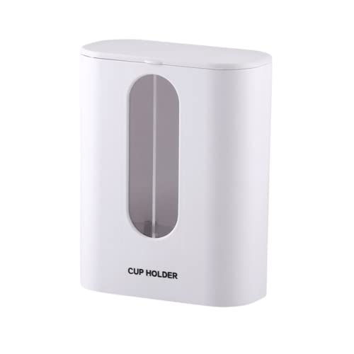 EOTRERANQ Badezimmer-Becherspender for Ziehen, Wandmontage, Wasserkühler, Becherhalter, selbstklebender Wandbecherspender for Plastik- oder Pappbecher, 2er-Set Dispensador de Vasos Halter von EOTRERANQ