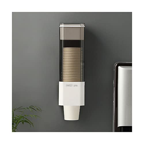 EOTRERANQ Badezimmer-Einwegbecherspender, Wandmontage, Kunststoff- oder Pappbecher-Organizer, selbstklebend, ohne Bohren, Becherspender, fasst 40 Becher, Spender for Gefäße Halter(B) von EOTRERANQ
