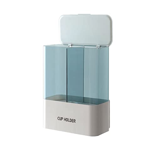 EOTRERANQ Badezimmer-Pull-Typ-Wasserbecherspender, Doppelrohr-Einwegbecherhalter, Kunststoff- oder Pappbecherspender, Wandhalterung for den Heim- und Bürogebrauch, Dispensador de Vasos Halter von EOTRERANQ