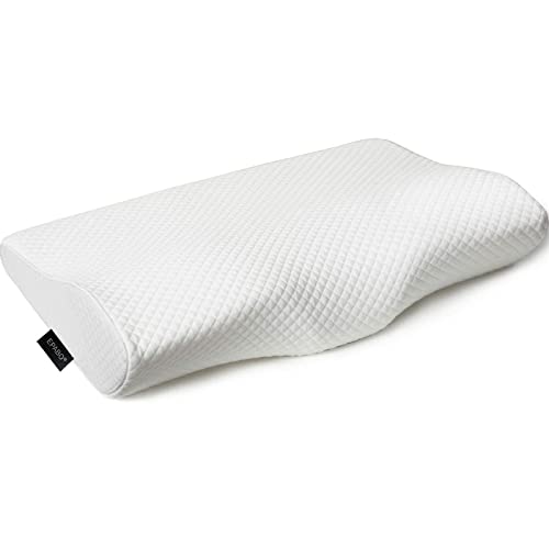 EPABO Orthopädisches Kopfkissen aus MemorySchaum ergonomisches Nackenstützkissen für Nackenschmerzen für Seitenschläfer Rücken und Bauchschläfer gratis Kissenbezug enthalten (fest und Queensize) von EPABO