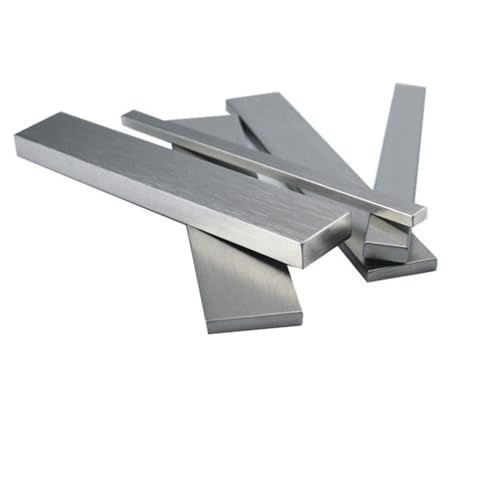 Edelstahl-Stangenplatte, Länge 100 mm, Dicke 3/4/5/6/8/10 mm, Breite 10/15/20/25/30/40 mm, 304 massive Stahl-Flachplatte/-streifen(Thickness 8mm,Width 20mm) von EPASHA