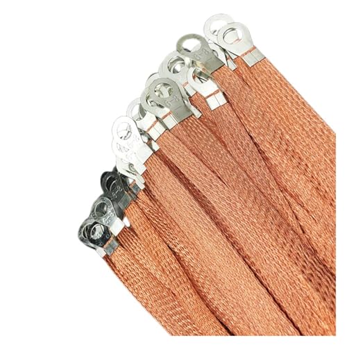 Erdungskabel, Erdungsdraht 20 Stück reines Kupferbrücken-Erdungskabel, Kupfergeflechtdraht, flexible Flachdrahtverbindung, Verteilerkastentürbrücke(Ff-180a2020w,200MM-4 SQUARE) von EPASHA
