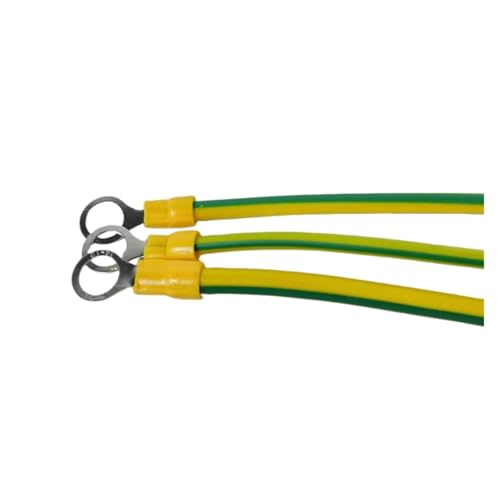 Erdungskabel, Erdungskabel 10 gelb-grüne zweifarbige Drähte, Brücke, flexibles Kupfer for Verteilerkasten, Öffnung 5/6/8(Aperture 8(2),100MM-4SQUARE) von EPASHA