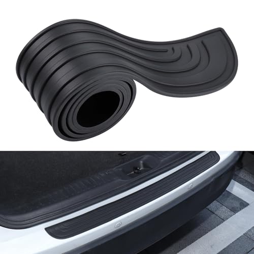 EPEDIC Auto Ladekantenschutz für Skoda Karoq 2021 2022 2023 2024 2025, Stoßstangenschutz Gummi Heckstoßstangenschutz Kofferraumschutz,Black-90cm*7cm von EPEDIC