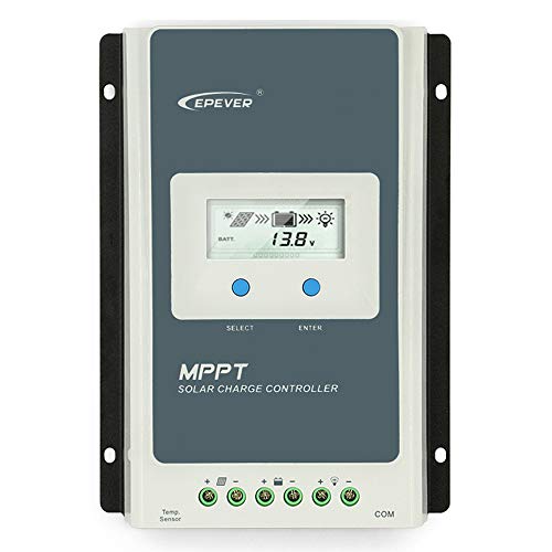 EPEVER 30A MPPT Solar Laderegler 12V 24V DC Automatisch Identifizierung mit LCD-Display Hintergrundbeleuchtung Negativerdung Solarladeregler(Tracer 3210AN) von EPEVER