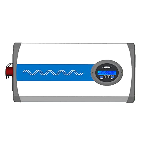 EPEVER IPower-Plus Series IP2000-12 Plus, 2000W 12VDC auf 230VAC reiner Sinus Spannungswandler Wechselrichter mit LCD Display,ideal für Off-Grid Haushaltsnotbeleuchtung, Fahrzeugmontiertes System usw. von EPEVER